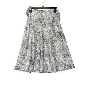 Gianni Bini Snakeskin Flowy Midi Skirt Women's Size 6 Y2K 2000s Stylish Chic